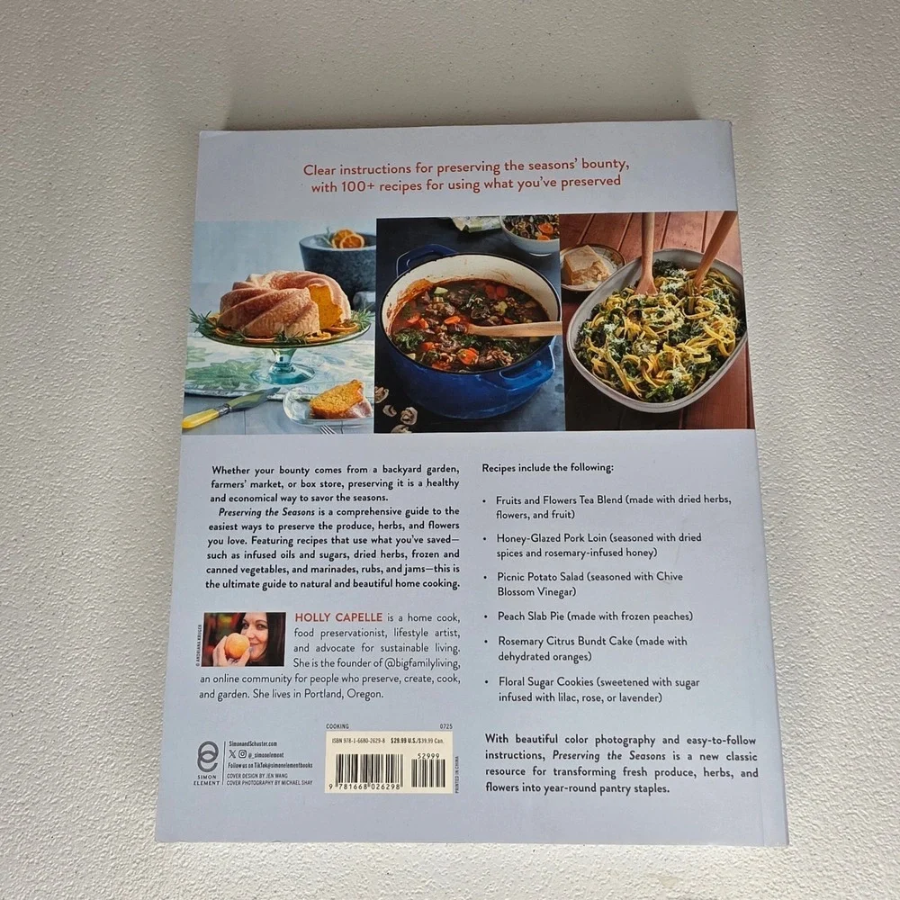 Holly Capelle Preserving the Seasons Cookbook Canning Guide Homestead  Gardening